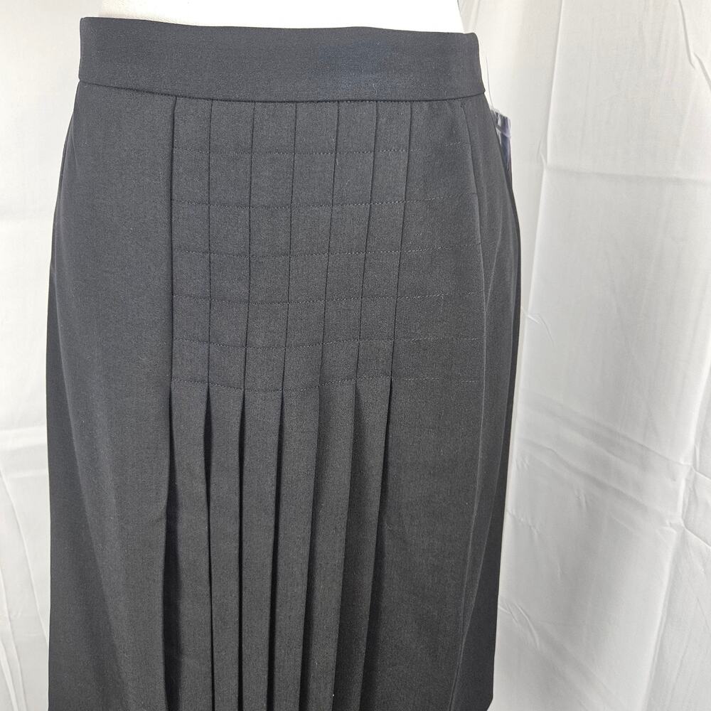 Grace Elements Womens Midi Pleated Black Skirt Sz 4 NWT Office Professional - Picture 3 of 8